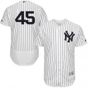 Wholesale Cheap Yankees #45 Luke Voit White Strip Flexbase Authentic Collection Stitched MLB Jersey