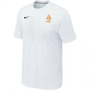 Wholesale Cheap Nike Holland 2014 World Small Logo Soccer T-Shirt White