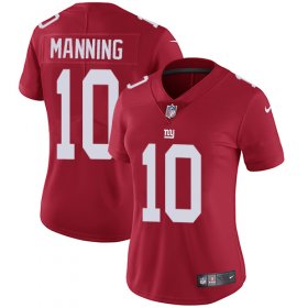 Wholesale Cheap Nike Giants #10 Eli Manning Red Alternate Women\'s Stitched NFL Vapor Untouchable Limited Jersey