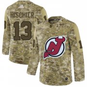 Wholesale Cheap Adidas Devils #13 Nico Hischier Camo Authentic Stitched NHL Jersey