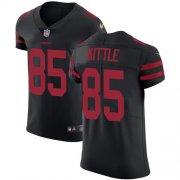 Wholesale Cheap Nike 49ers #85 George Kittle Black Alternate Men's Stitched NFL Vapor Untouchable Elite Jersey