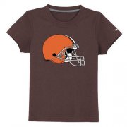 Wholesale Cheap Cleveland Browns Sideline Legend Authentic Logo Youth T-Shirt Brown
