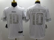 Wholesale Cheap Nike Vikings #10 Fran Tarkenton White Men's Stitched NFL Limited Platinum Jersey