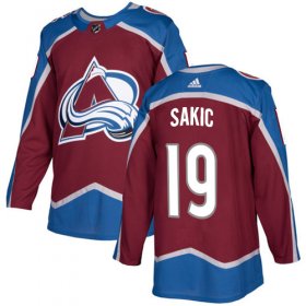 Wholesale Cheap Adidas Avalanche #19 Joe Sakic Burgundy Home Authentic Stitched NHL Jersey
