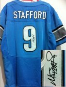 Wholesale Cheap Nike Lions #9 Matthew Stafford Blue Team Color Men's Stitched NFL Elite Autographed Jersey
