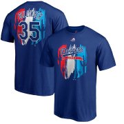 Wholesale Cheap Los Angeles Dodgers #35 Cody Bellinger Majestic 2019 Spring Training Name & Number T-Shirt Royal