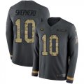 Wholesale Cheap Nike Packers #10 Darrius Shepherd Anthracite Salute to Service Men's Stitched NFL Limited Therma Long Sleeve Jersey