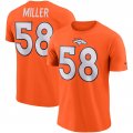 Wholesale Cheap Denver Broncos #58 Von Miller Nike Player Pride 3.0 Performance T-Shirt Orange