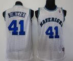 Wholesale Cheap Dallas Mavericks #41 Dirk Nowitzki White Swingman Throwback Jersey