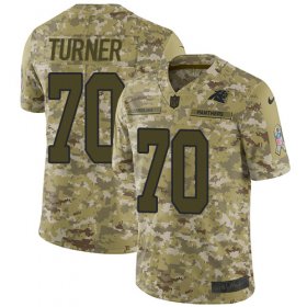 Wholesale Cheap Nike Panthers #70 Trai Turner Camo Men\'s Stitched NFL Limited 2018 Salute To Service Jersey