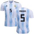 Wholesale Cheap Argentina #5 Paredes Home Kid Soccer Country Jersey