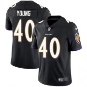 Wholesale Cheap Nike Ravens #40 Kenny Young Black Alternate Men's Stitched NFL Vapor Untouchable Limited Jersey