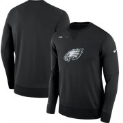 Wholesale Cheap Men's Philadelphia Eagles Nike Black Sideline Team Logo Performance Sweatshirt