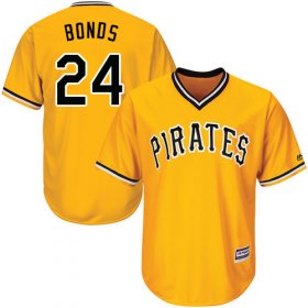 Wholesale Cheap Pirates #24 Barry Bonds Gold Cool Base Stitched Youth MLB Jersey
