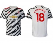 Wholesale Cheap Men 2020-2021 club Manchester United away aaa version 18 white Soccer Jerseys