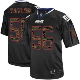 Wholesale Cheap Nike Giants #56 Lawrence Taylor Black Men\'s Stitched NFL Elite Camo Fashion Jersey