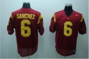 Wholesale Cheap USC Trojans #6 Sanchez Red Jersey