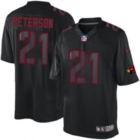 Wholesale Cheap Nike Cardinals #21 Patrick Peterson Black Men\'s Stitched NFL Impact Limited Jersey