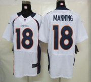 Wholesale Cheap Nike Broncos #18 Peyton Manning White Men's Stitched NFL Elite Jersey