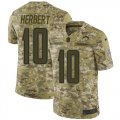 Wholesale Cheap Nike Chargers #10 Justin Herbert Camo Men's Stitched NFL Limited 2018 Salute To Service Jersey