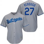 Wholesale Cheap Dodgers #27 Alex Verdugo Grey New Cool Base Stitched MLB Jersey