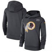 Wholesale Cheap NFL Women's Washington Redskins Nike Anthracite Crucial Catch Performance Pullover Hoodie