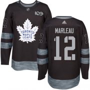 Wholesale Cheap Adidas Maple Leafs #12 Patrick Marleau Black 1917-2017 100th Anniversary Stitched NHL Jersey