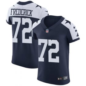 Wholesale Cheap Nike Cowboys #72 Travis Frederick Navy Blue Thanksgiving Men\'s Stitched NFL Vapor Untouchable Throwback Elite Jersey