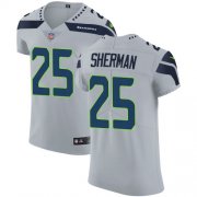 Wholesale Cheap Nike Seahawks #25 Richard Sherman Grey Alternate Men's Stitched NFL Vapor Untouchable Elite Jersey