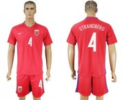 Wholesale Cheap Norway #4 Strandberg Home Soccer Country Jersey