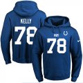 Wholesale Cheap Nike Colts #78 Ryan Kelly Royal Blue Name & Number Pullover NFL Hoodie