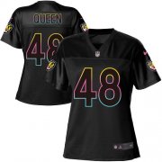 Wholesale Cheap Nike Ravens #48 Patrick Queen Black Women's NFL Fashion Game Jersey