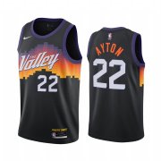 Wholesale Cheap Nike Suns #22 Deandre Ayton Black NBA Swingman 2020-21 City Edition Jersey