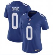 Cheap Women's New York Giants #0 Brian Burns Blue Vapor Stitched Jersey(Run Small)