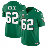 Wholesale Cheap Youth Philadelphia Eagles #62 Jason Kelce Green 2023 F.U.S.E. With C Patch Stitched Football Jersey