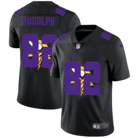 Wholesale Cheap Minnesota Vikings #82 Kyle Rudolph Men\'s Nike Team Logo Dual Overlap Limited NFL Jersey Black