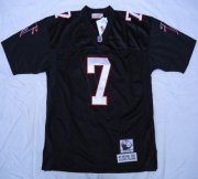 Wholesale Cheap Mitchell And Ness Falcons #7 Michael Vick Black Throwback Stitched NFL Jersey