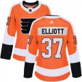 Wholesale Cheap Adidas Flyers #37 Brian Elliott Orange Home Authentic Women's Stitched NHL Jersey