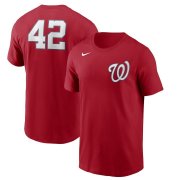 Wholesale Cheap Washington Nationals Nike Jackie Robinson Day Team 42 T-Shirt Red
