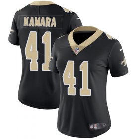Wholesale Cheap Nike Saints #41 Alvin Kamara Black Team Color Women\'s Stitched NFL Vapor Untouchable Limited Jersey