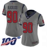 Wholesale Cheap Nike Texans #90 Ross Blacklock Gray Women's Stitched NFL Limited Inverted Legend 100th Season Jersey