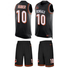 Wholesale Cheap Nike Bengals #10 Kevin Huber Black Team Color Men\'s Stitched NFL Limited Tank Top Suit Jersey