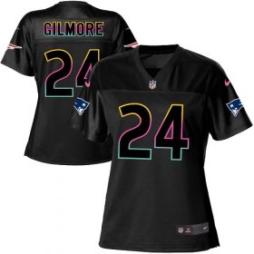 Wholesale Cheap Nike Patriots #24 Stephon Gilmore Black Women\'s NFL Fashion Game Jersey