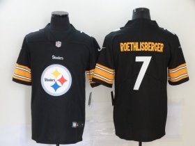 Wholesale Cheap Men\'s Pittsburgh Steelers #7 Ben Roethlisberger Black 2020 Big Logo Vapor Untouchable Stitched NFL Nike Fashion Limited Jersey