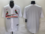 Cheap Men's St Louis Cardinals Blank White Rainbow Stitched MLB Cool Base Nike Jersey