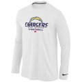Wholesale Cheap Nike Los Angeles Chargers Critical Victory Long Sleeve T-Shirt White