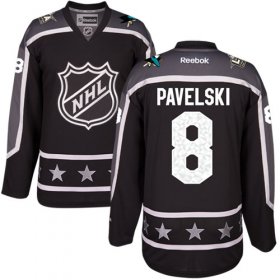 Wholesale Cheap Sharks #8 Joe Pavelski Black 2017 All-Star Pacific Division Women\'s Stitched NHL Jersey