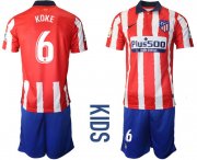 Wholesale Cheap Youth 2020-2021 club Atletico Madrid home 6 red Soccer Jerseys