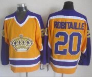 Wholesale Cheap Kings #20 Luc Robitaille Yellow CCM Throwback Stitched NHL Jersey