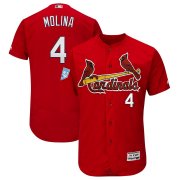 Wholesale Cheap Cardinals #4 Yadier Molina Red 2019 Spring Training Flex Base Stitched MLB Jersey